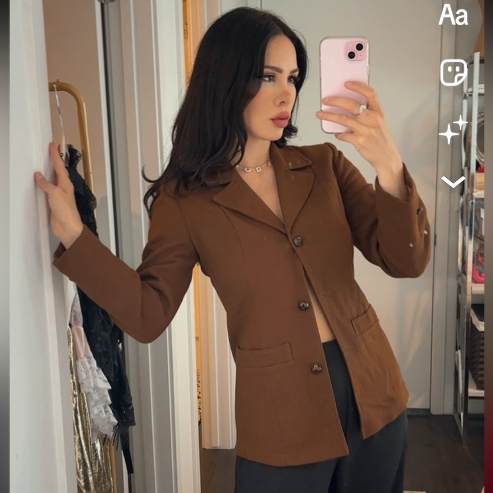 60s Brown Women's Blazer